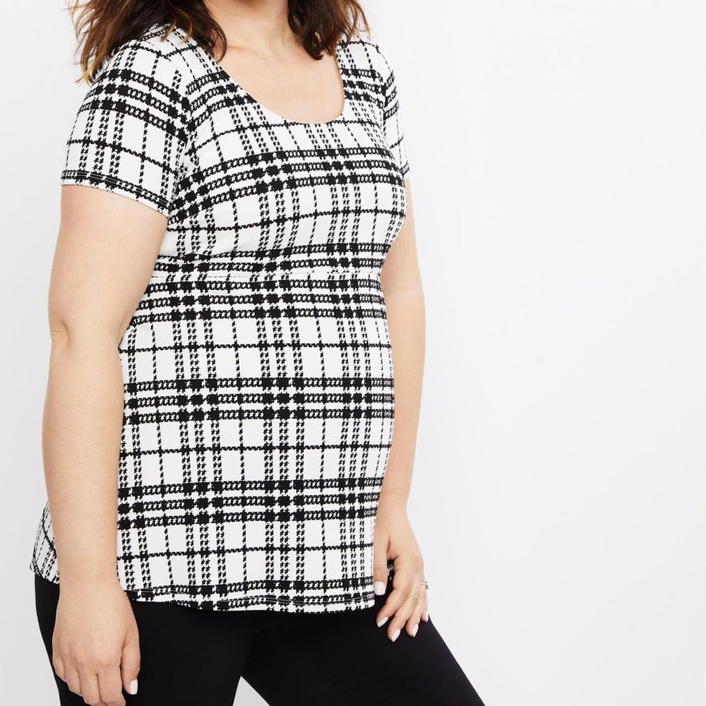 MOTHERHOOD | Textured Peplum Top